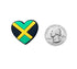 Jamaica Flag Heart Shoe Charm Shoe Charm Jamaica